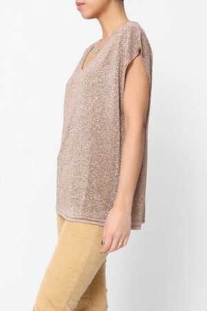 T-shirt en maille à paillettes