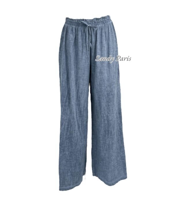 Pantalon large en lin