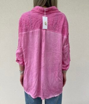 Chemise fluide détails fils métalliques
