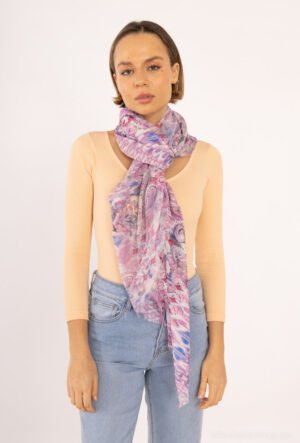 Foulard imprimé fleurs