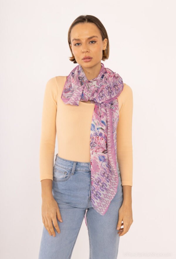Foulard imprimé fleurs – Image 2
