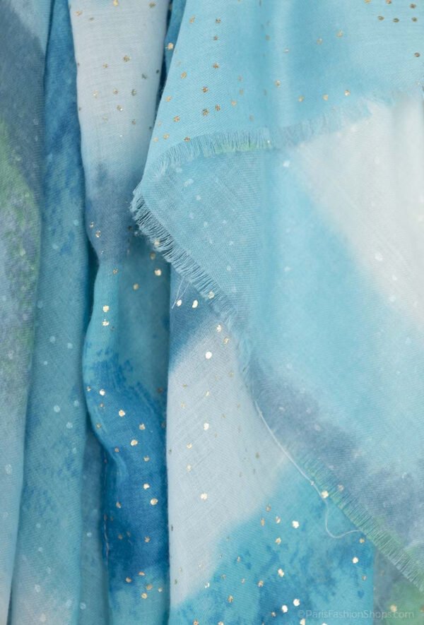 Foulard imprimé dégradé avec dorure – Image 3