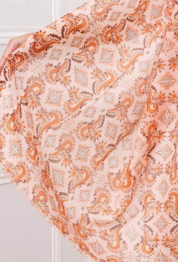 Foulard imprimé fantaisie avec dorure – Image 3