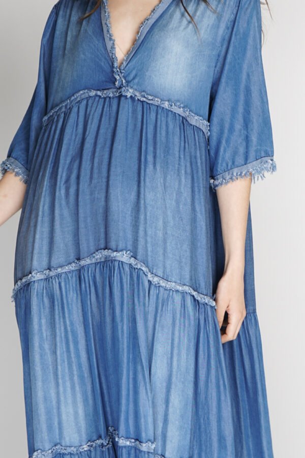Robe longue en jean délavé – Image 5