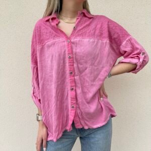 Chemise fluide détails fils métalliques