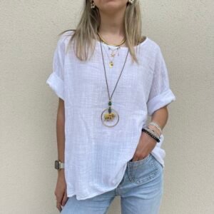 Blouse avec collier