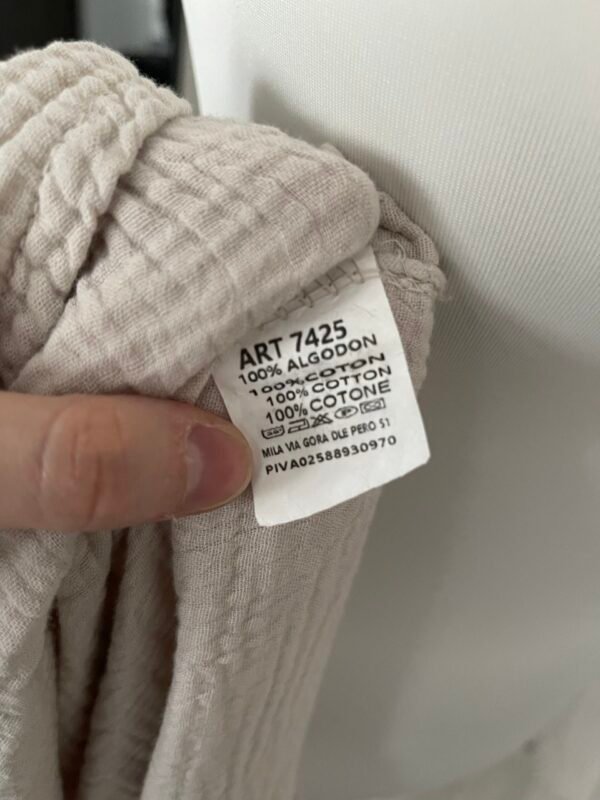 T-shirt en gaze de coton beige imprimé « SAUVAGE » léopard – Image 3