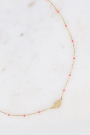 Collier œil ajouré corail
