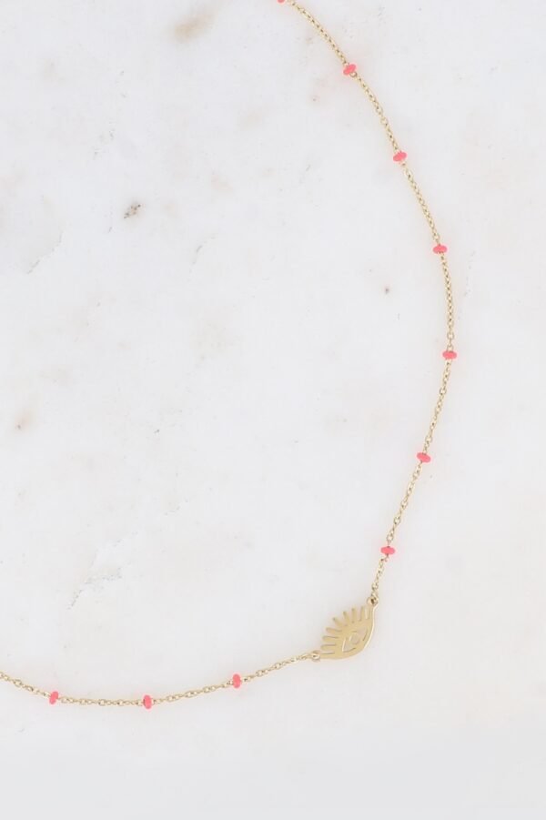 Collier œil ajouré corail
