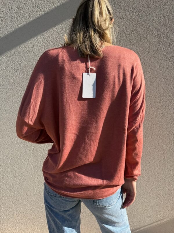 Pull fluide « La Dolce Vita » terracotta – Image 3