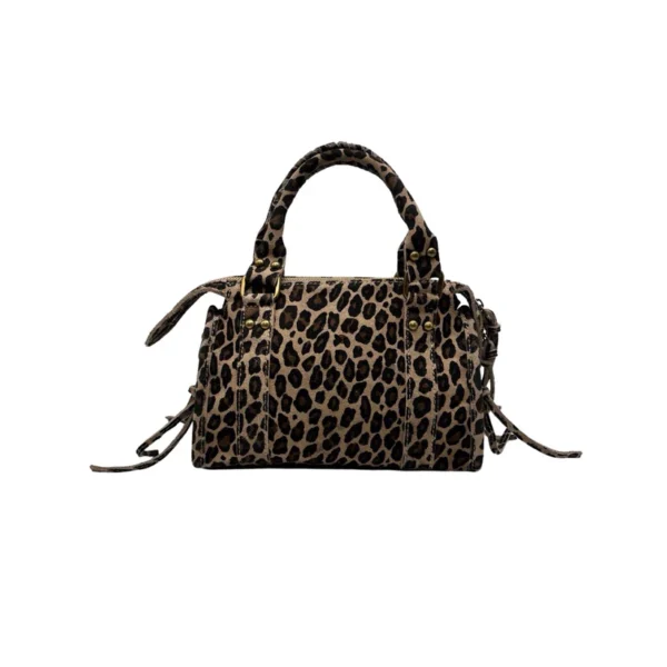 Sac à main en cuir suédé léopard smallp – Image 2