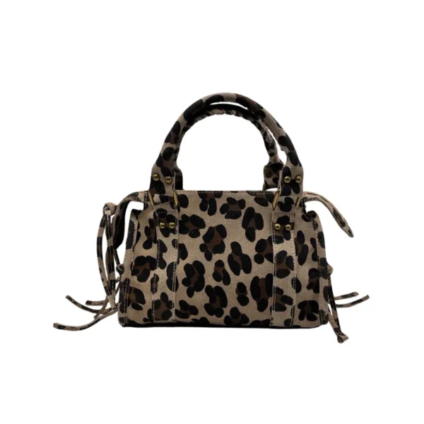 Sac à main en cuir suédé léopard smallg – Image 2