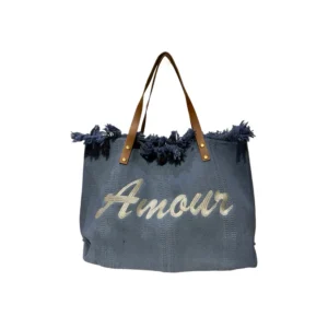 Sac cabas franges AMOUR