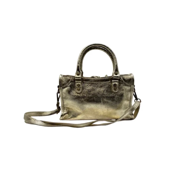 Sac à main en cuir irisé bronze mini – Image 2