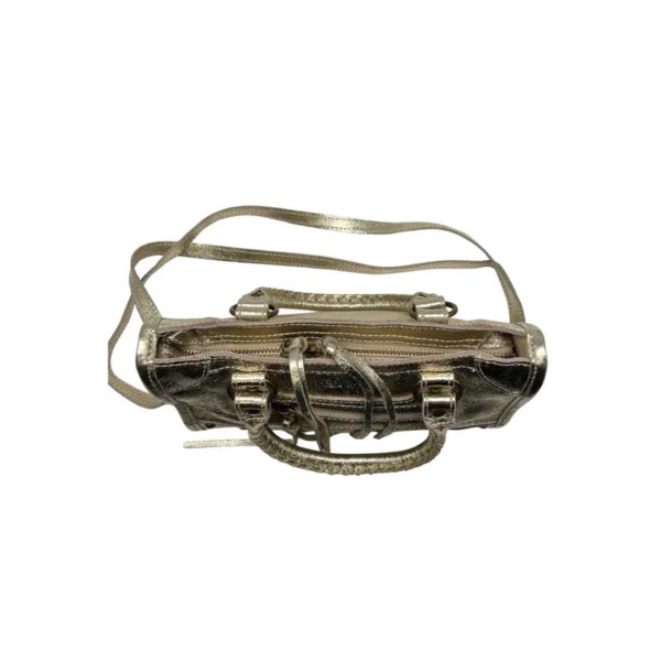 Sac à main en cuir irisé bronze mini – Image 3