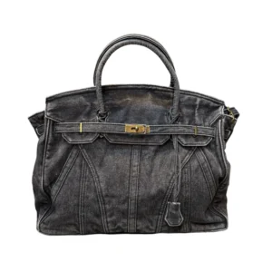 Sac cabas large en jean noir