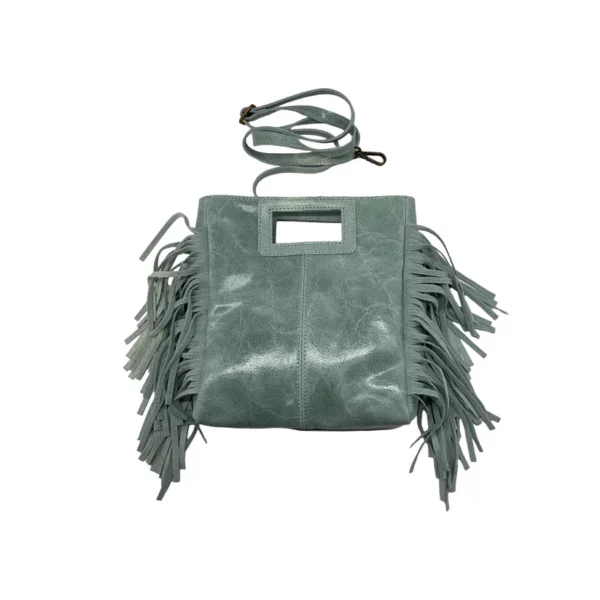 Sac bandoulière à franges en cuir brossé – Image 2