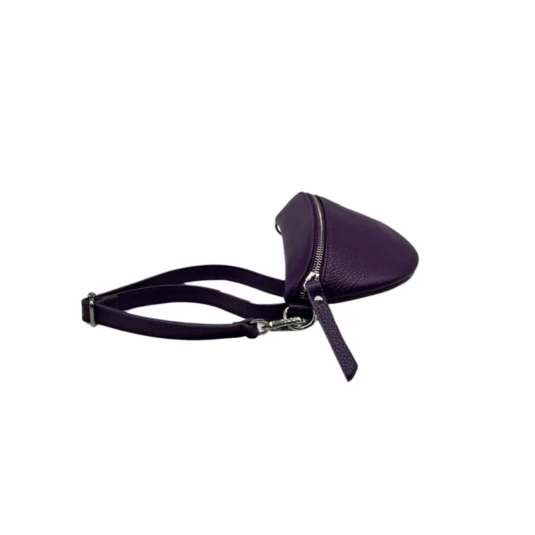 Sac banane en cuir grainé 22cm – Image 3
