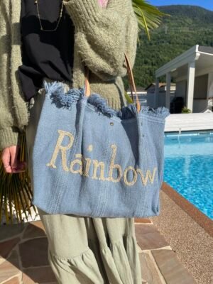 Sac bohème « Rainbow » bleu