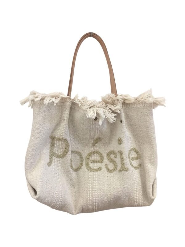 Sac bohème « Poésie » beige – Image 2