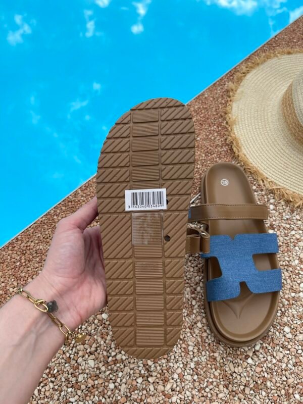Sandales H bleu / marron – Image 4