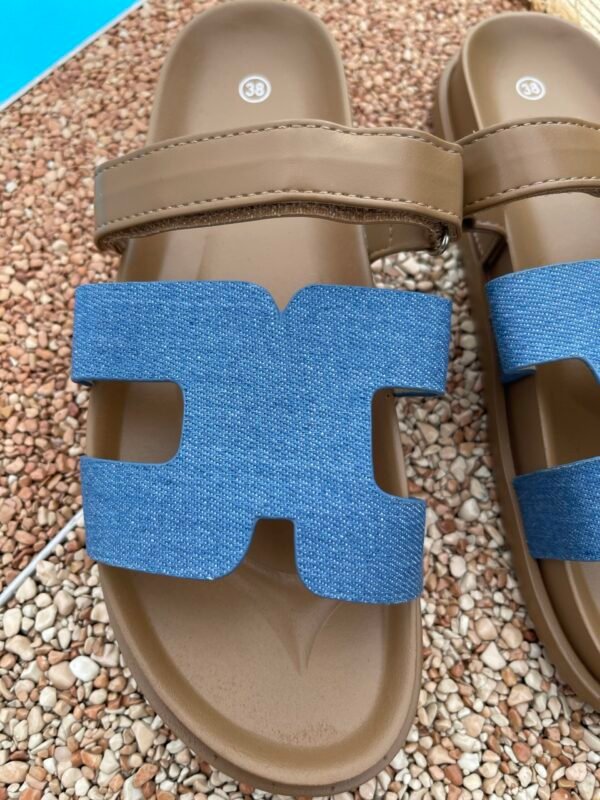 Sandales H bleu / marron – Image 3