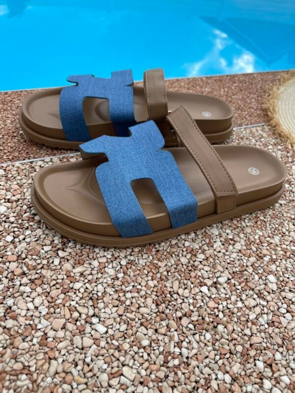 Sandales H bleu / marron – Image 2