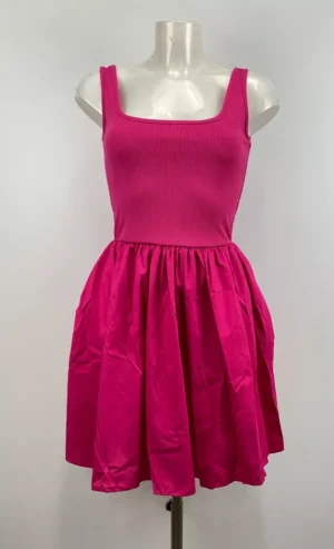 Robe courte bi-matière